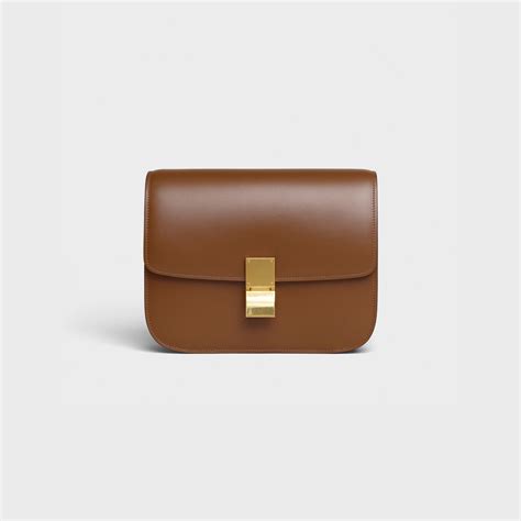 celine classic box bag camel|Medium Classic bag in box calfskin .